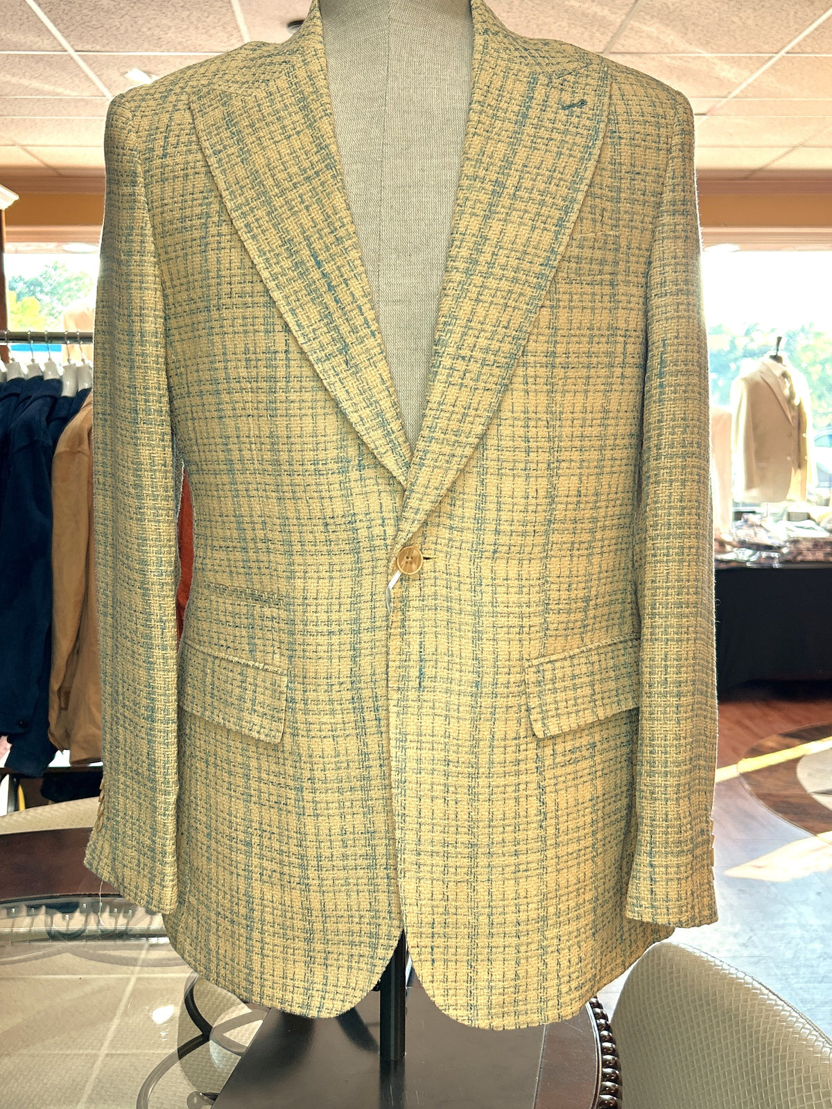 Yellow/Teal Cigar Blazer #6073
