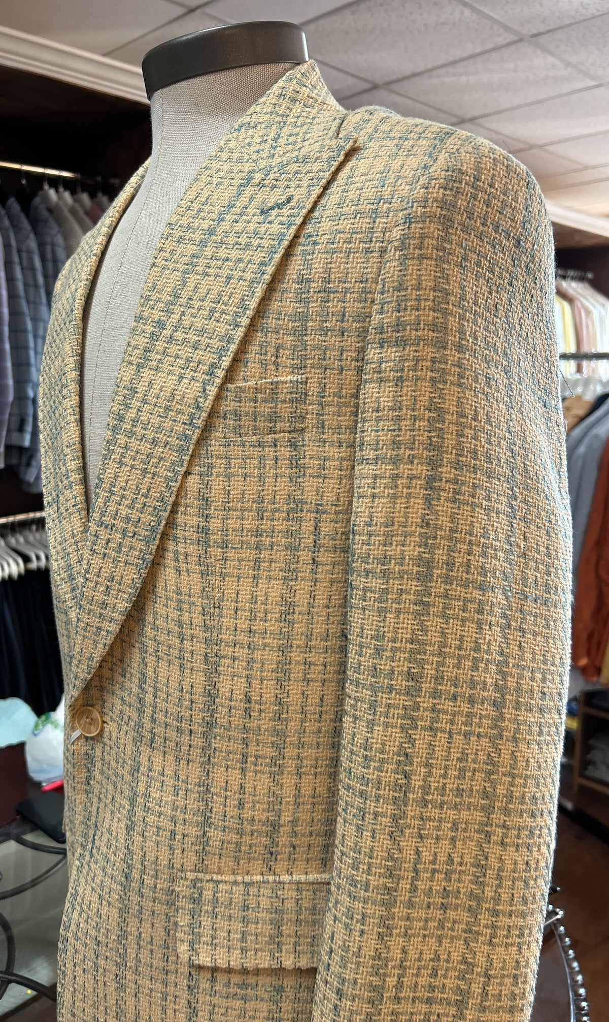 Yellow/Teal Cigar Blazer #6073