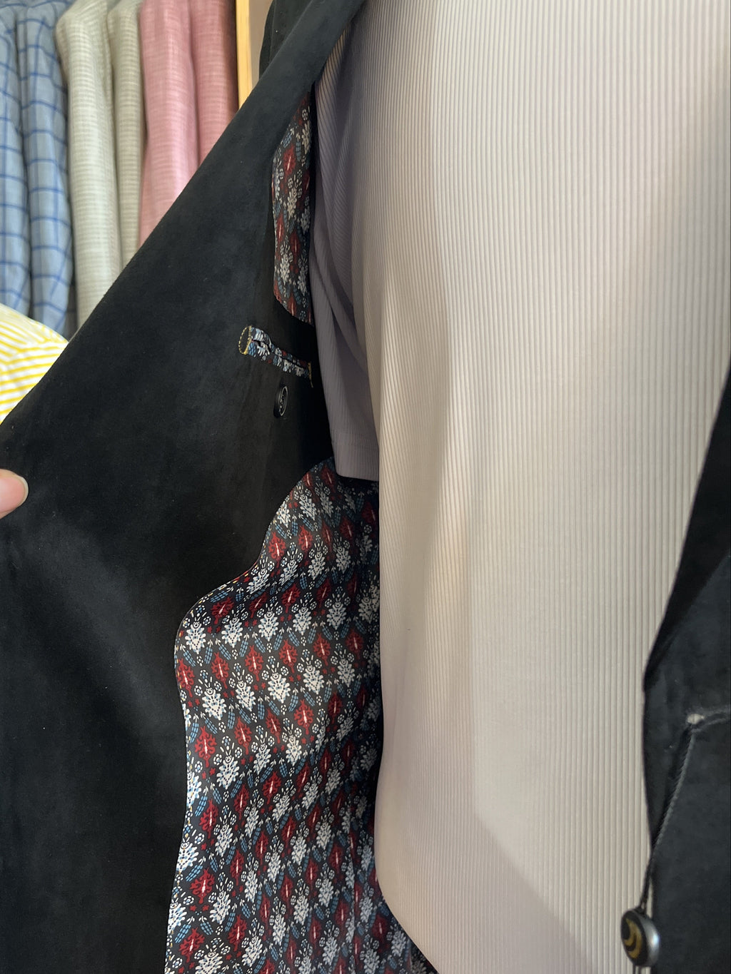 Black Suede Zacchi Blazer