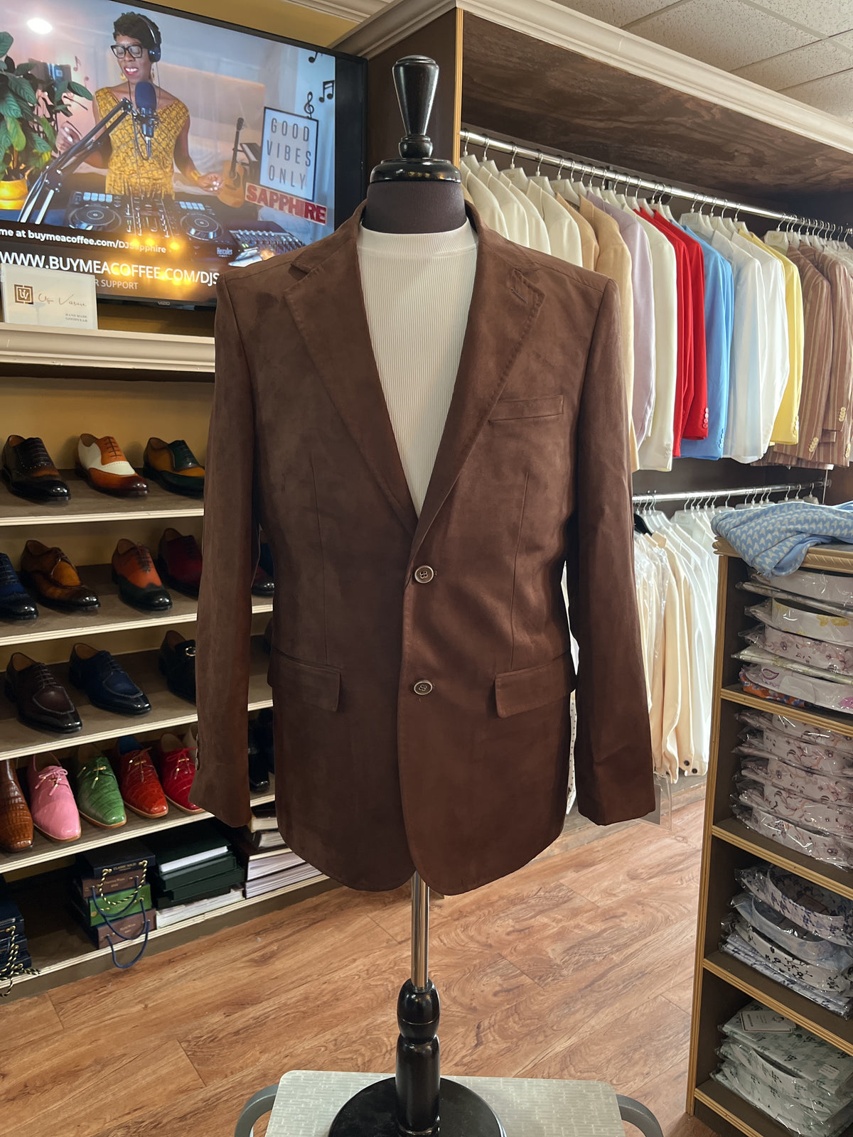 Brown Suede Zacchi Blazer