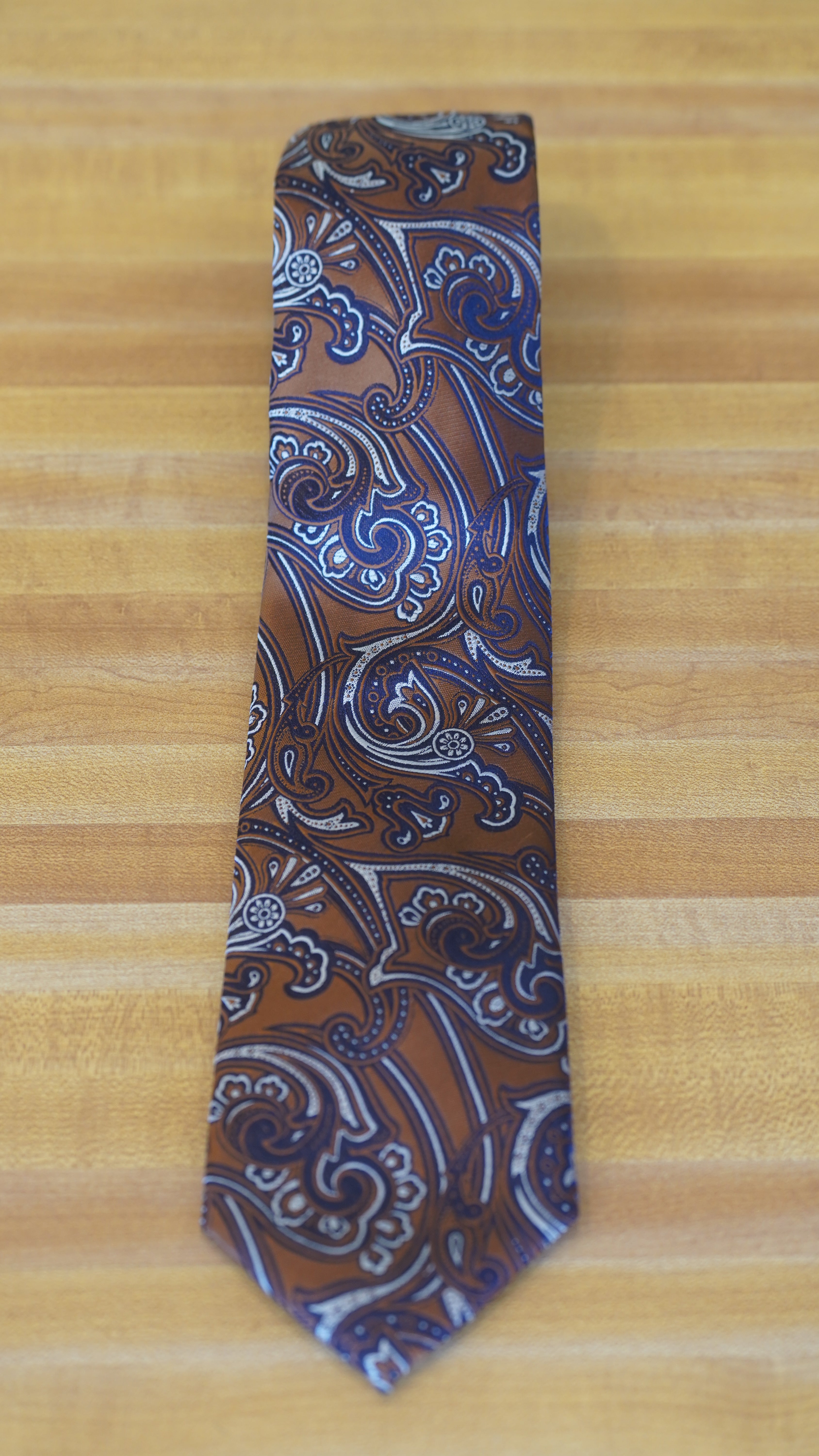 Tie - Blue & Brown