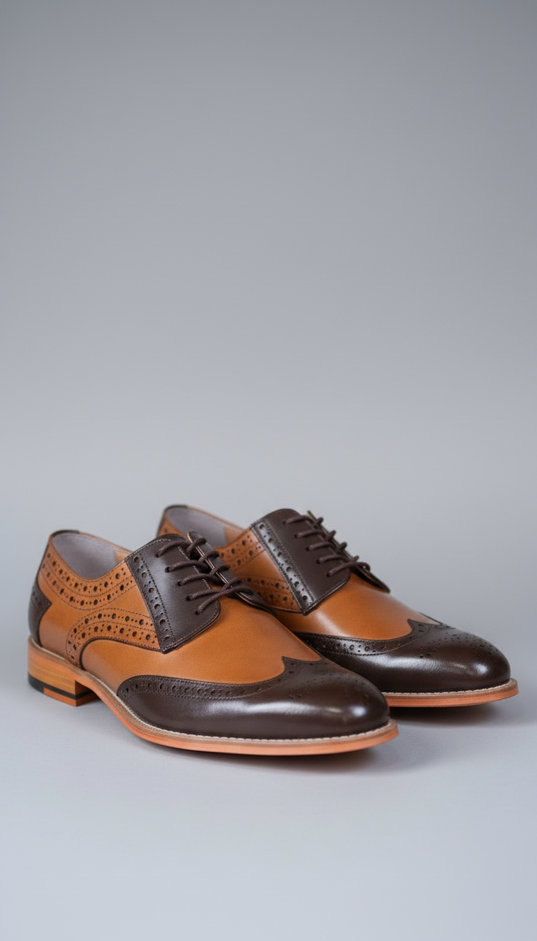 Brown and Tan Dress Shoes