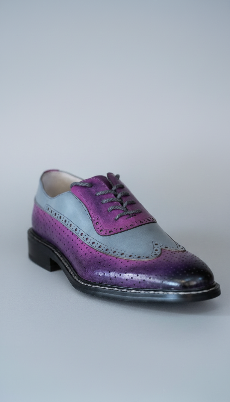 Purple & Grey Dress Shoes