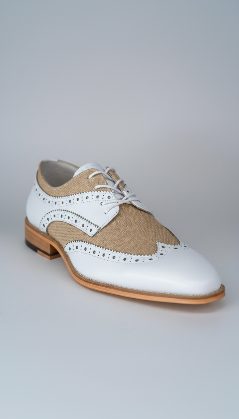 White & Sand Dress Shoes