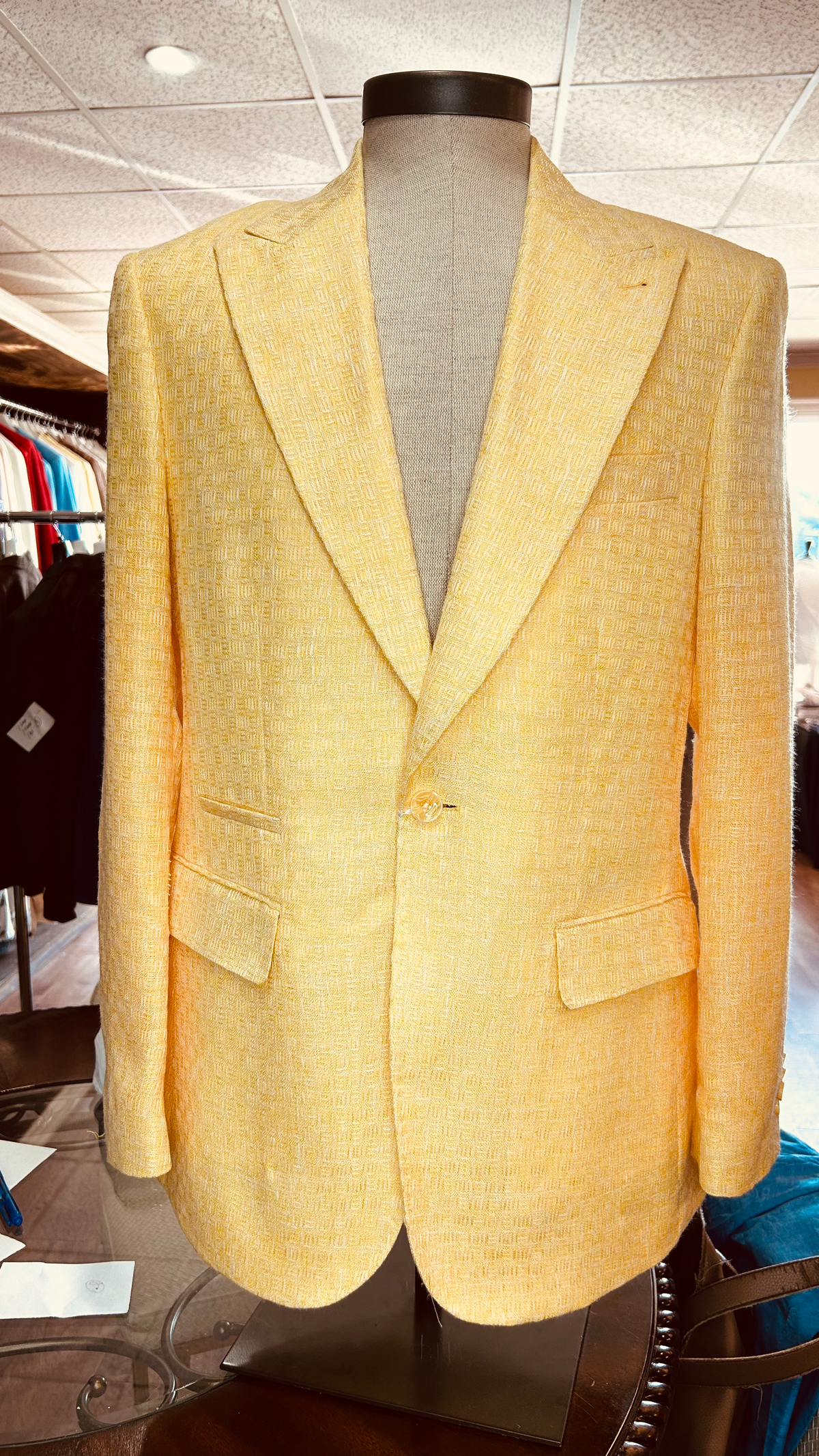 Canary Yellow Cigar Blazer #J6072