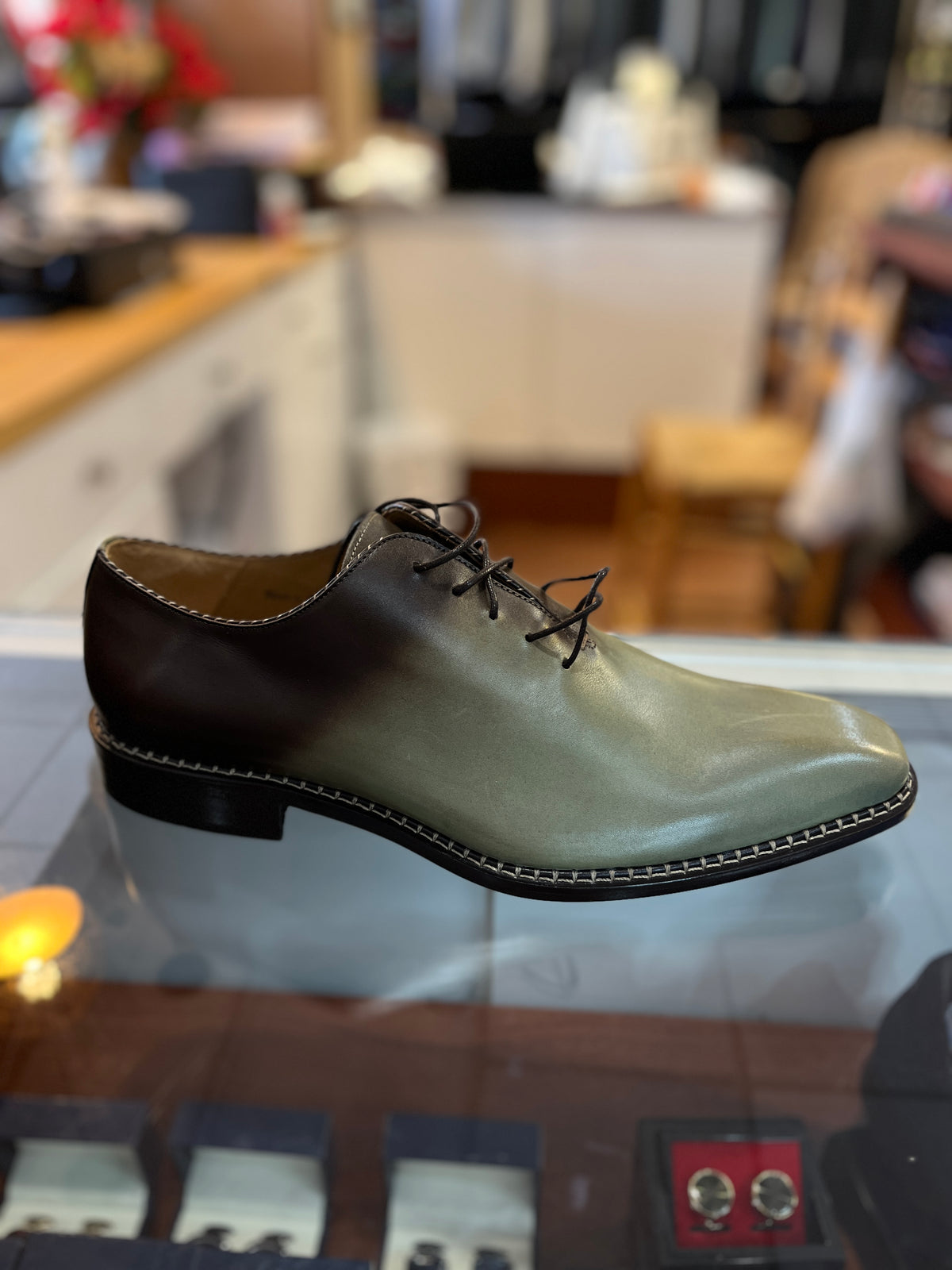 Mezlan Barbaro Two-tone Olive/Mocha Dress Shoe