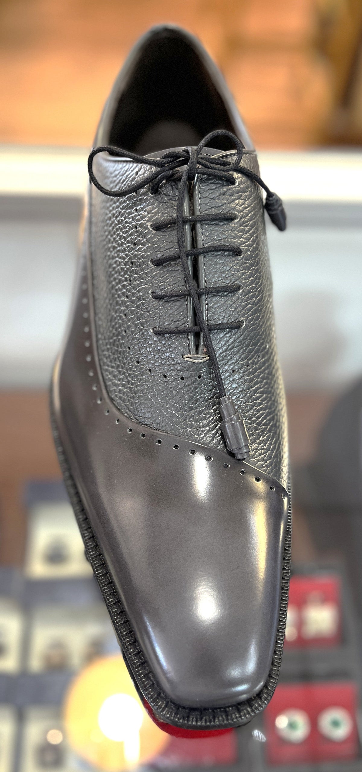 Mezlan Postdam Gray Leather Shoes
