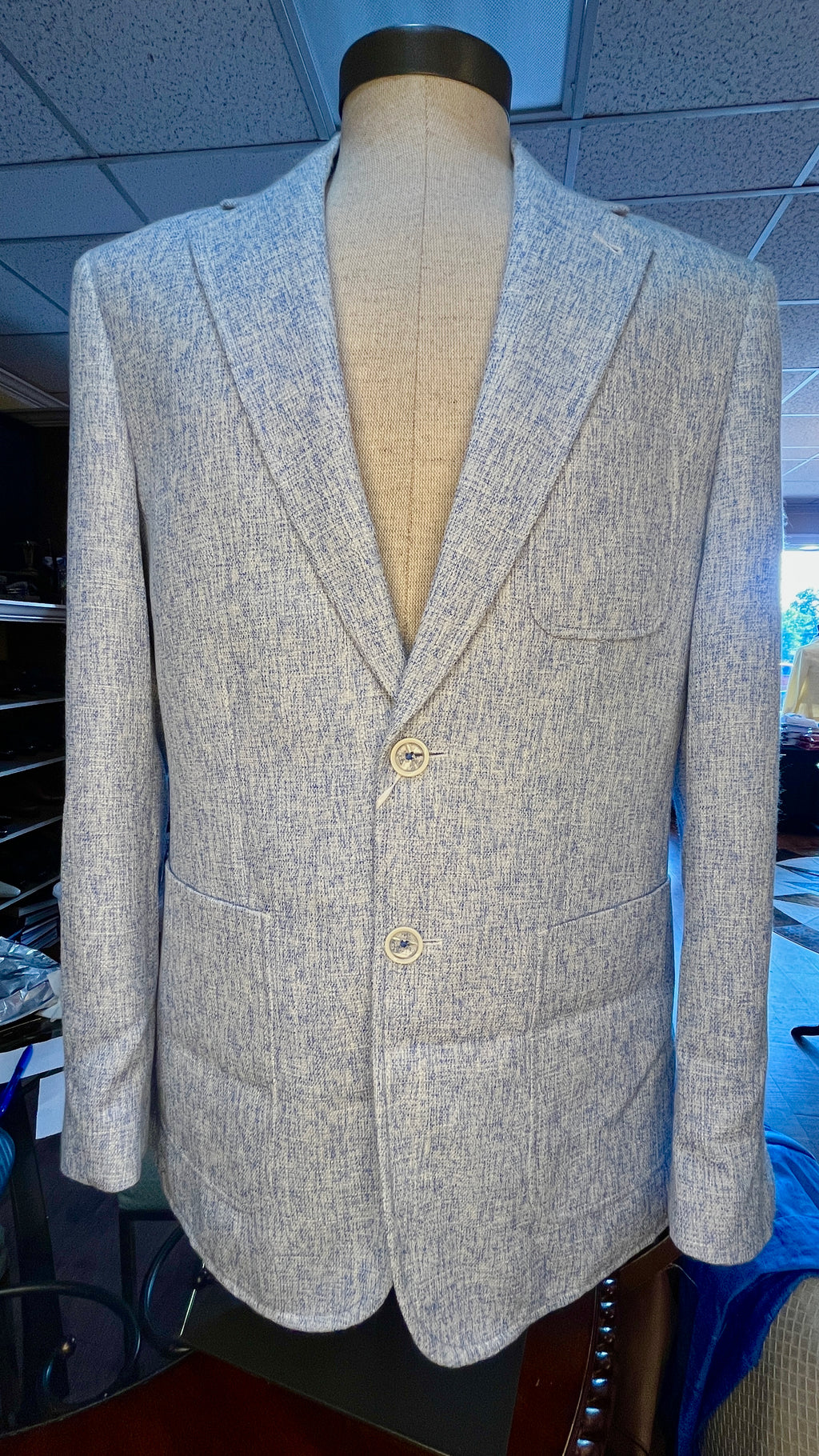 Sky Blue Cigar Blazer #J6075