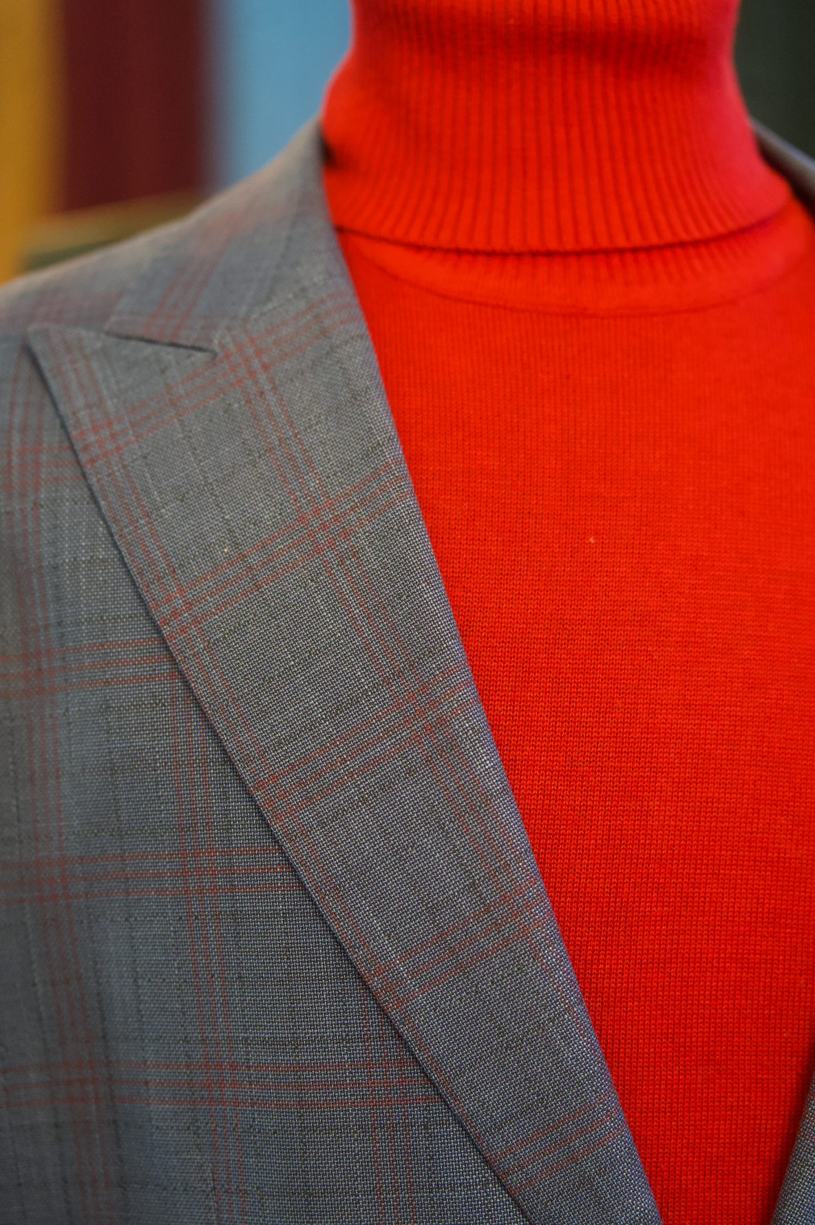 Antonio Cardinni Suit Blue with Red Shadow Stripe